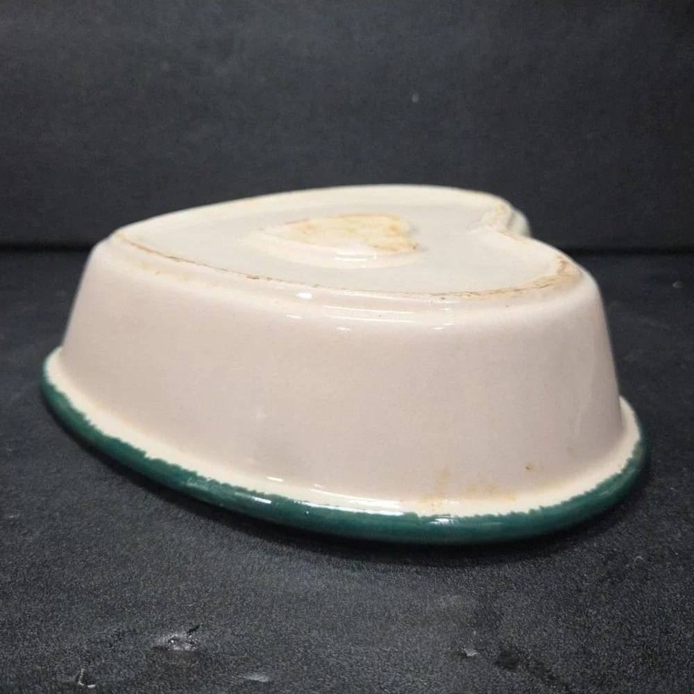 Heart‎ Shaped Stoneware Bakeware, Vintage Country Apple Design, Casserole Dish
